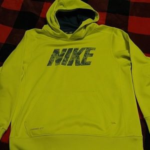 NIKE kids hoodie L NEON YELLOW
